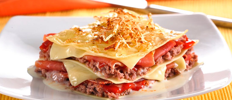 Receta de Lasagna de jamón y queso